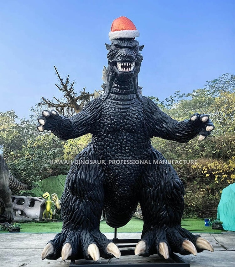 Realistic Giant Godzilla Statue Customized Fiberglass Godzilla Factory Sale For Outdoor Display