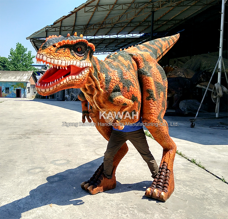 Kawah Gold Supplier Walking Adult King T-Rex Dinosaur Costume Customized