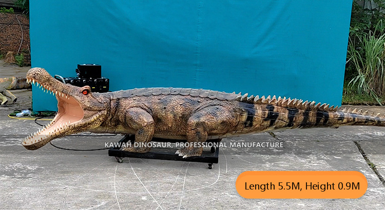 Lifelike Walking Crocodile Ride Amusement Park Animals Rides Customized Factory Sale