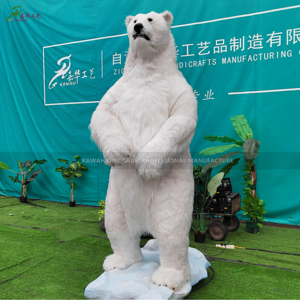 Animatronic Polar Bear Model Theme Park Interactive Realistic Polar Bear Statue Animatronic Animals