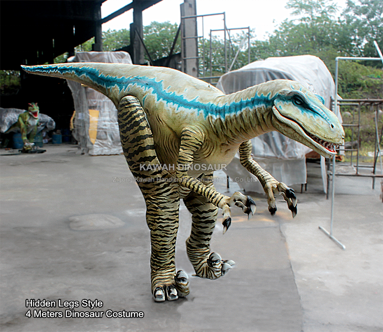 Hidden Legs Style 4 Meters Walking Animatronic Dinosaur Costume for Show