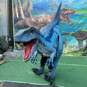 Mechanical Raptor Jurassic Park Walking Robotic Real Animatronic Realistic Dinosaur Costume Velociraptor For Sale