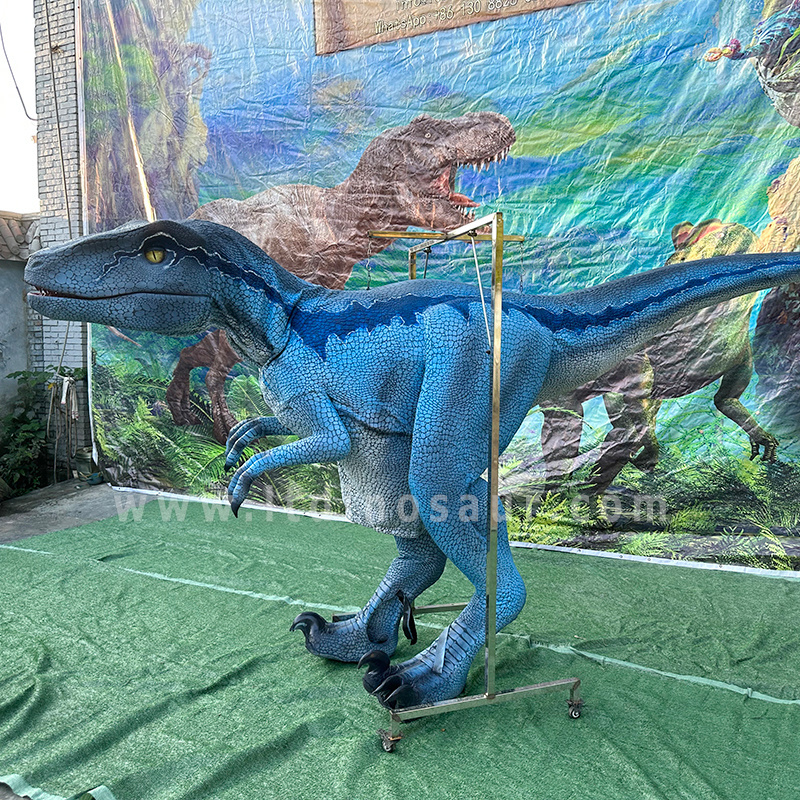 Mechanical Raptor Jurassic Park Walking Robotic Real Animatronic Realistic Dinosaur Costume Velociraptor For Sale