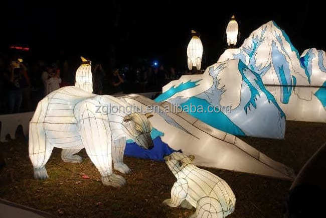 Lantern Displays Wonderland Larger Than Life Animal Themed Lanterns Scenes Wild Lights Polar Bear