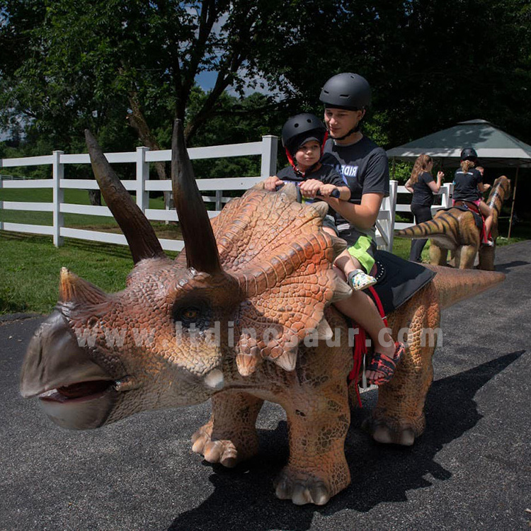 Realistic Animatronic Walkie Talkie On Dinosaur Walking Ride With Spare Parts For Kids