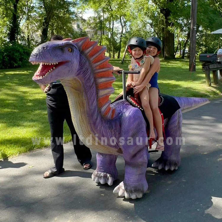 Realistic Animatronic Walkie Talkie On Dinosaur Walking Ride With Spare Parts For Kids