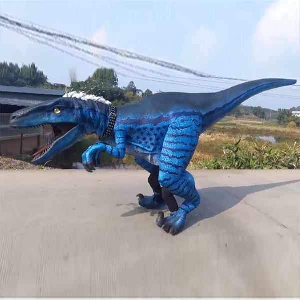 Artificial High Quality Light Weight Realistic Walking With Birthday Party Animatronic Raptor Dinosaur Robot Costume