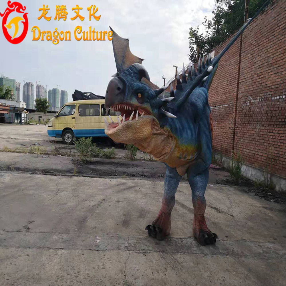 Adult Sized Velociraptor Walking Realistic Animatronic Dinosaur Costume Cosplay for Amusement Theme Park