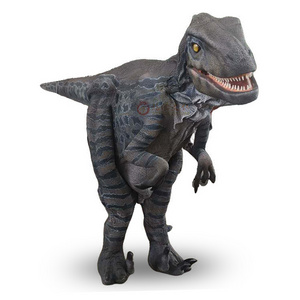 High Quality Store Decoration Can Sound Festival Decoration Realistic Velociraptor Dinosaur Park Simulation Dinosaur Costume