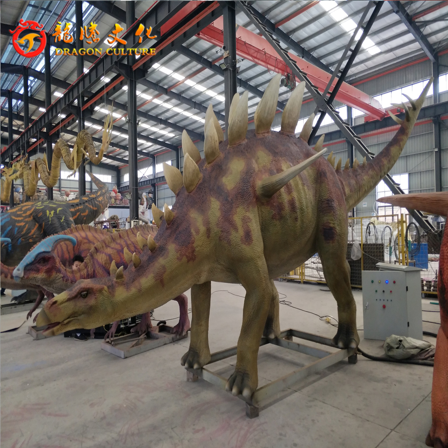 Newest huge hot sale durable attractive Stegosaurus robot Animatronic Dinosaur for amusement Park