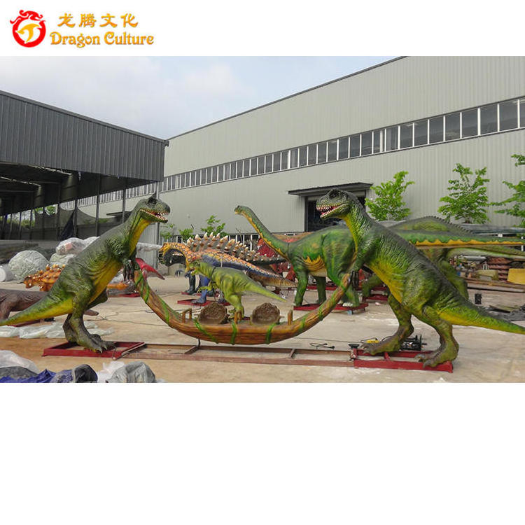 Amusement Park Products Simulation Dinosaur Swing Ride Flying Chair for theme park animatronics