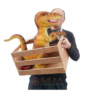 Hand Control Baby Animatronic Dinosaur Triceratops Puppet for Sale