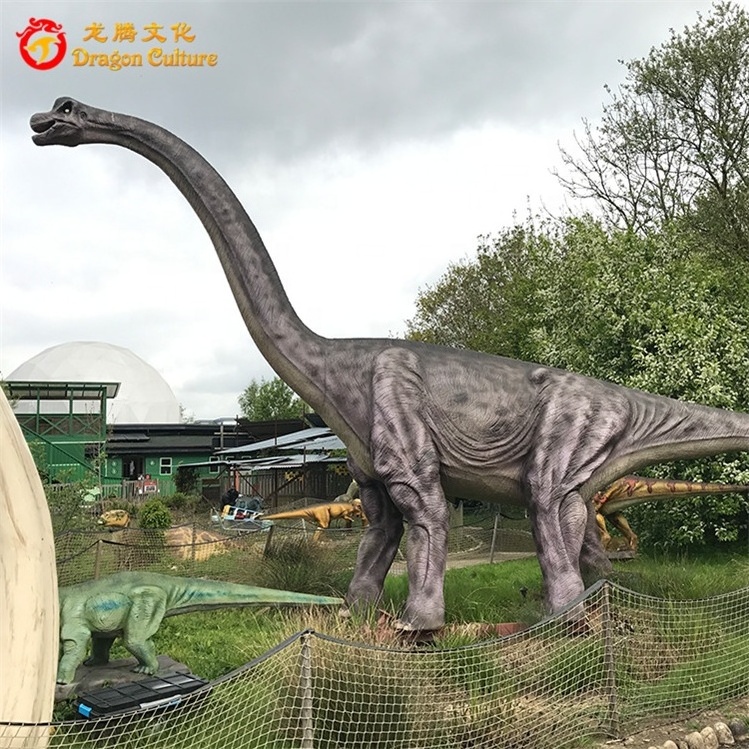 Amusement Park Animatronic Life-size Outdoor Dinosaur Ride Statue Brachiosaurus Robot Costume de Dinosaures For Jurassic Park