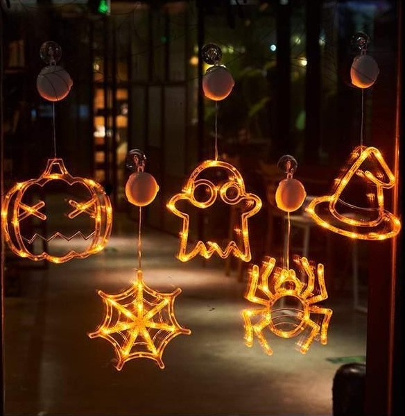 Nicro Halloween Supplies Accessories Pumpkin Lantern Toy Halloween Scene Theme Atmosphere Layout Background Decoration LED Light