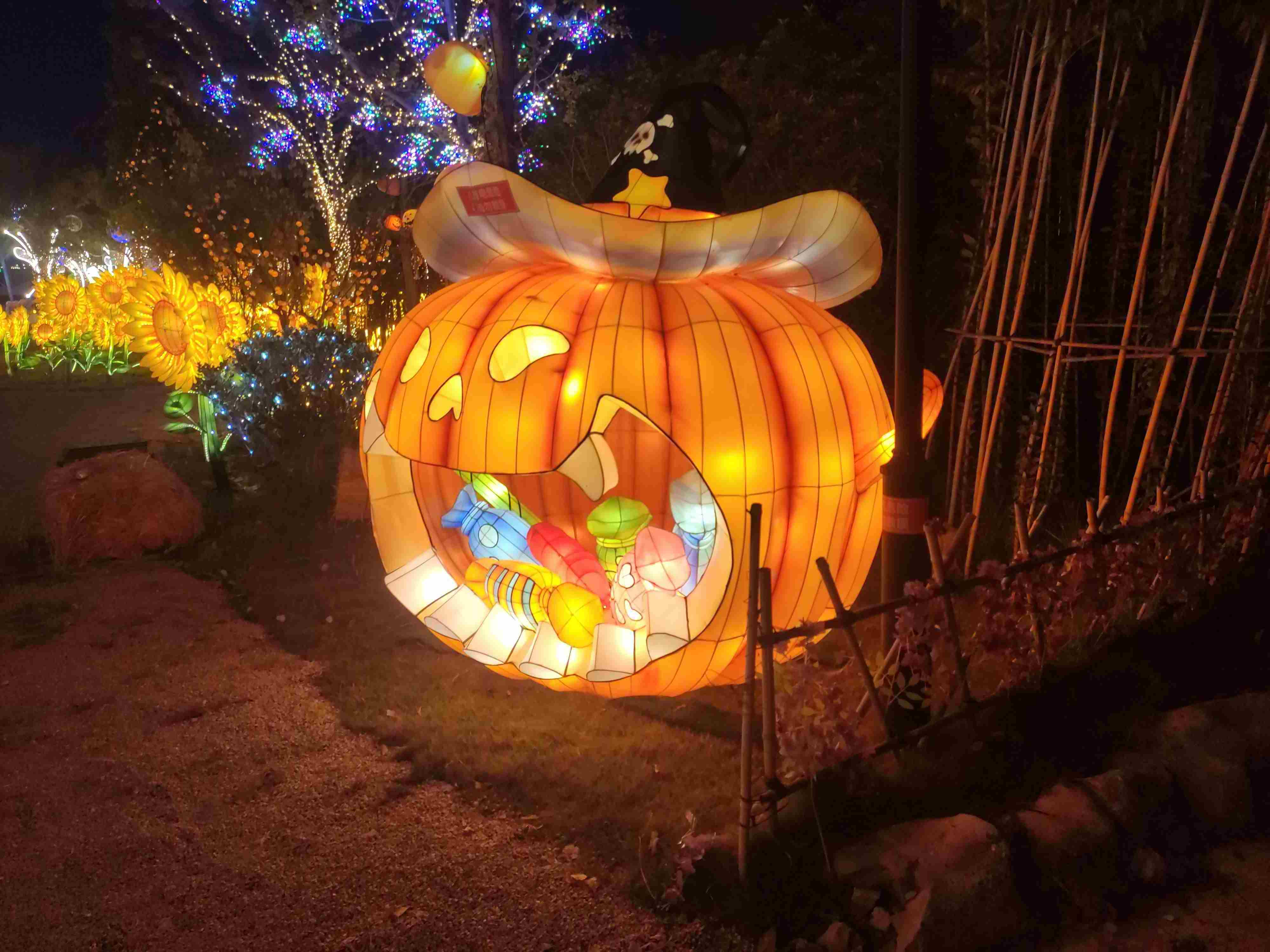 Chinese Light Show Decorative festival Lanterns Outdoor Halloween pumpkin Lantern show