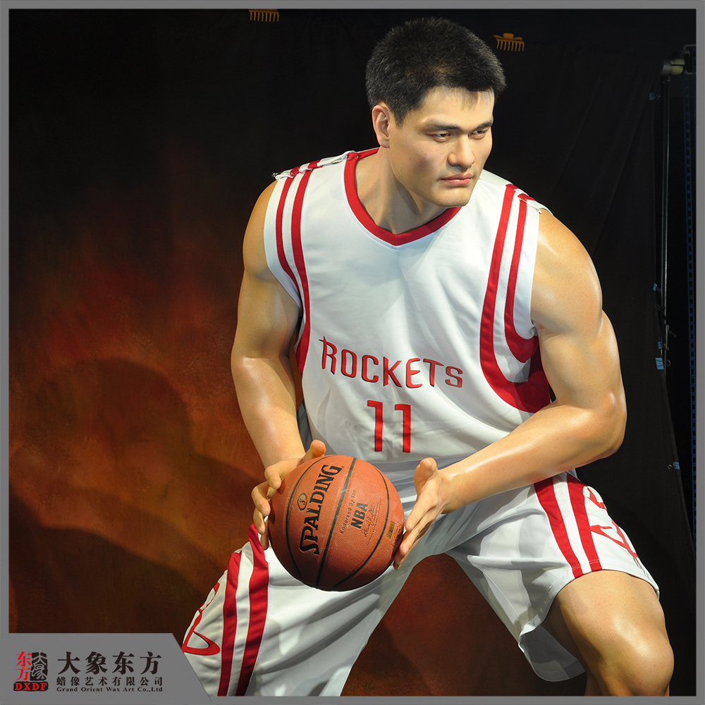 Personality Hyper Realistic  Lifesize Silicone Wax Mannequin of Asian Basketball Star