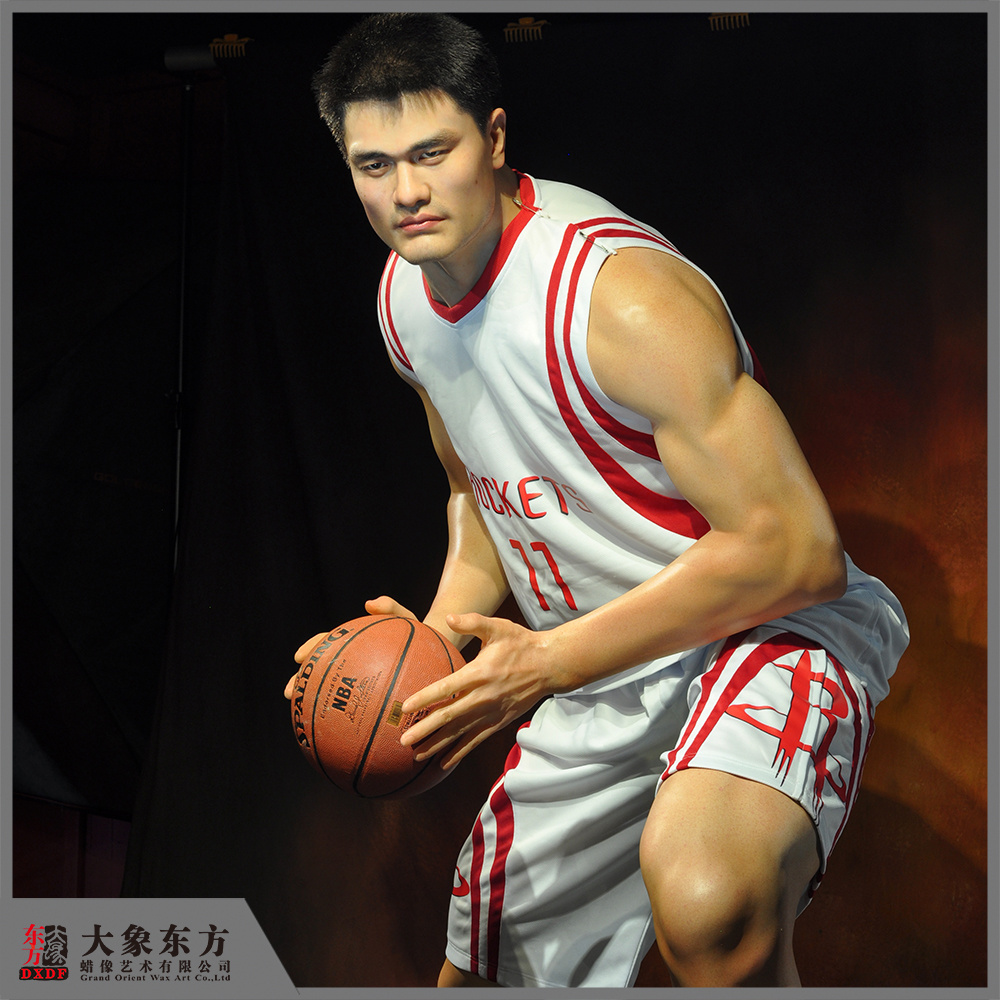 Personality Hyper Realistic  Lifesize Silicone Wax Mannequin of Asian Basketball Star