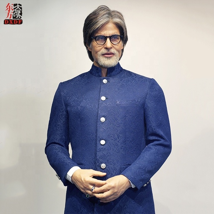 Customized Indian Bollywood Stars Life Size Silicone Wax Statues for Indoor Decoration