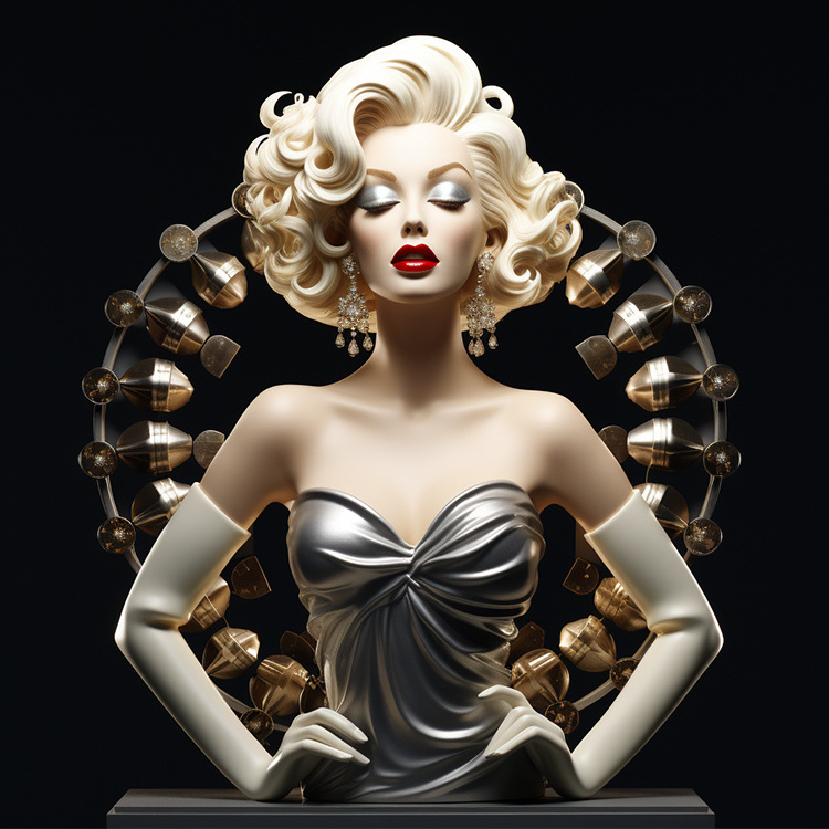 Luxury Jewelry Busts Wholesale Female Display Busts Luxury Wig Stands Showcase Display Silicone Resin Mannequins