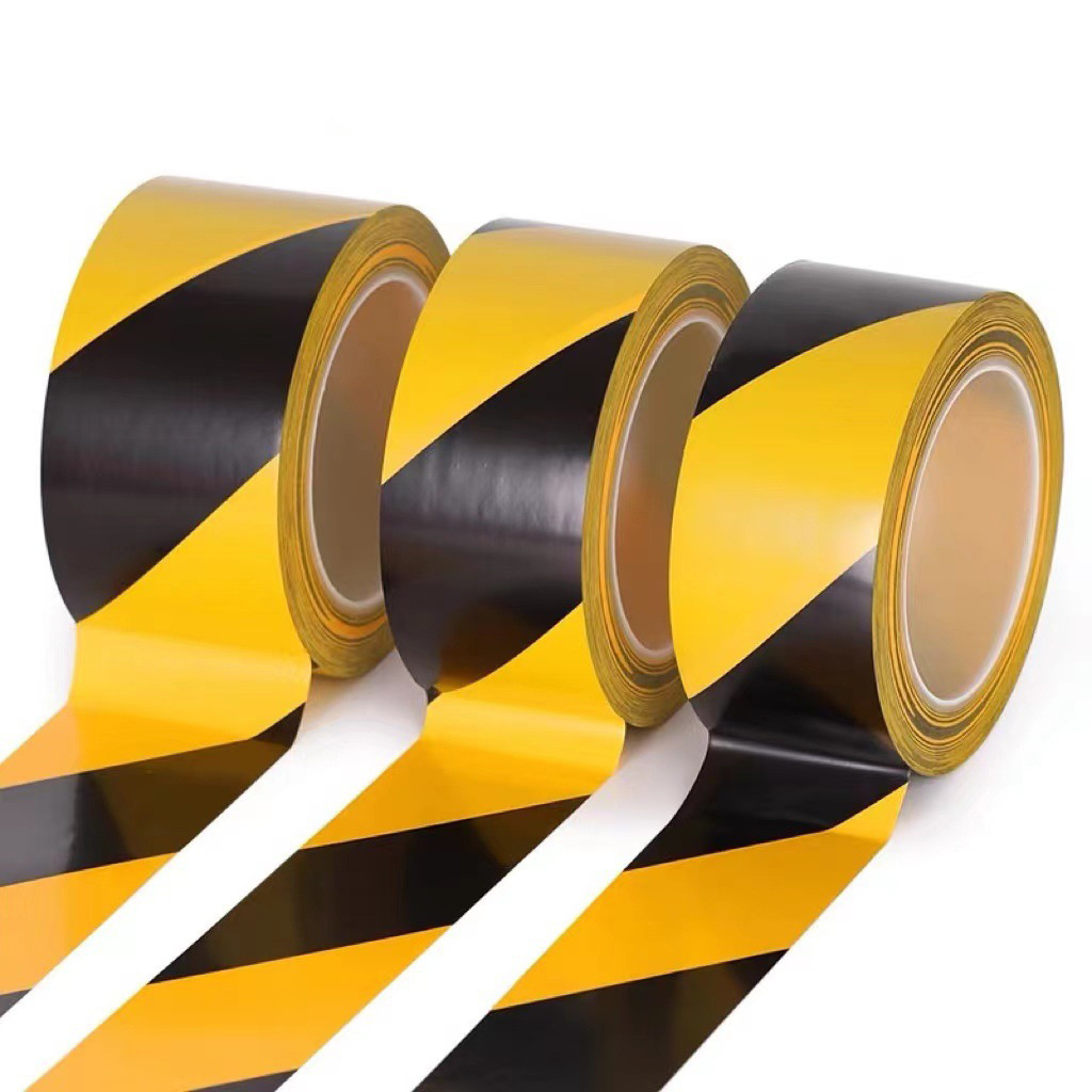 floor marking self adhesive tape pvc Safety Signage hazard warning road mark tape yellow