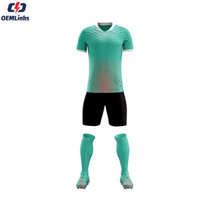 custom high quality and breathable  italian soccer jersey green and white soccer jersey football game jerseys