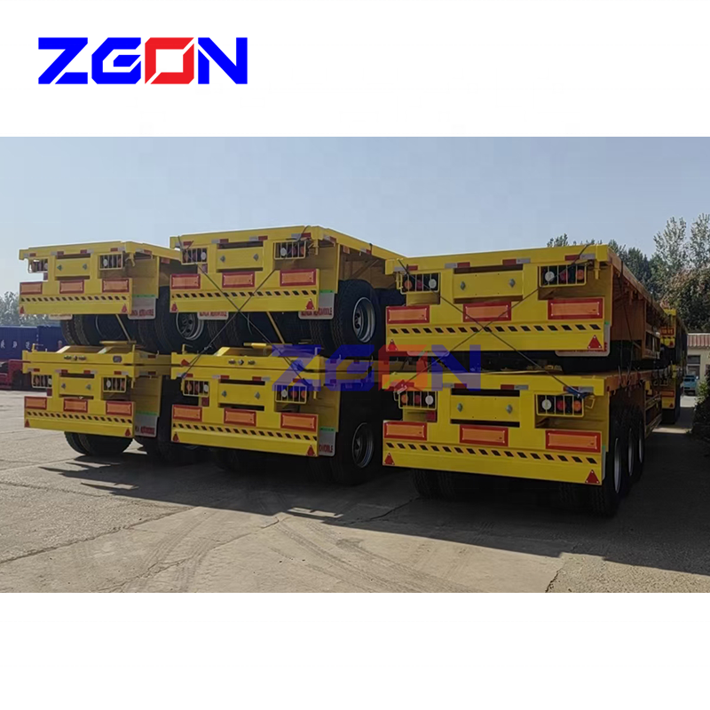 40ft 40 ton Flatbed semi trailer container flatbed semi trailer chassis 40 ft shipping container trailer