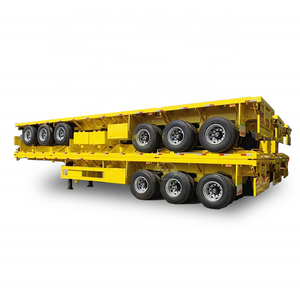 40ft 40 ton Flatbed semi trailer container flatbed semi trailer chassis 40 ft shipping container trailer