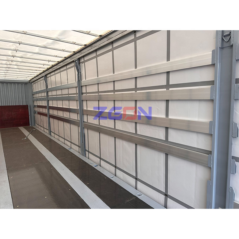 3 Axles Curtain Side Enclosed Box Van Semi Trailer With PVC Fabric Tarpaulin Roller Shutters