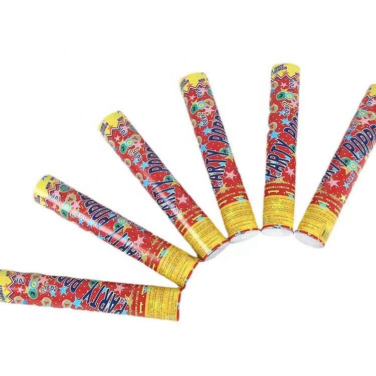 2024 New 50cm Wedding  Party  Hand Holding Confetti Fireworks Kids Hand Spinning Gun Spray Tube Shooter Pop Push Up Confetti