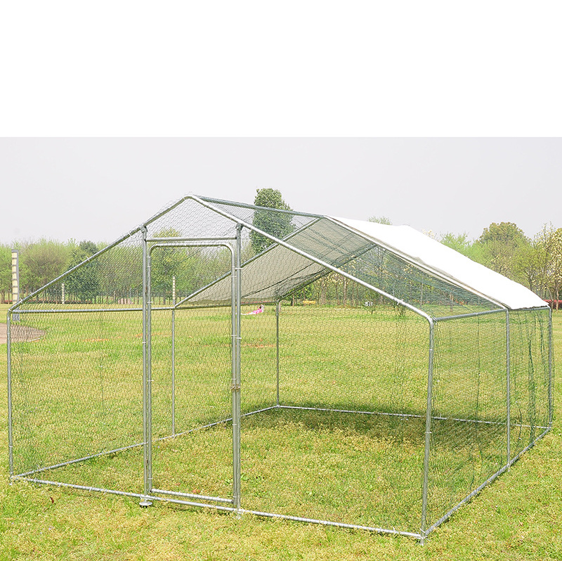 Large Metal Chicken Run 3mx4m Walk in Coop for Hen Poultry Rabbit Dog