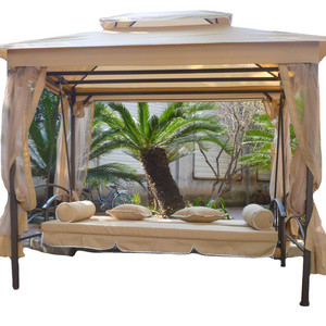 Luxury gazebo swing chair and bed