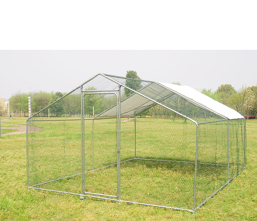 Large Metal Chicken Run 3mx4m Walk in Coop for Hen Poultry Rabbit Dog