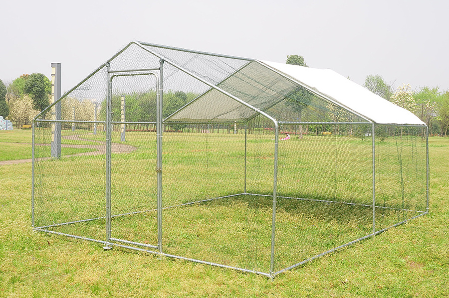 Large Metal Chicken Run 3mx4m Walk in Coop for Hen Poultry Rabbit Dog