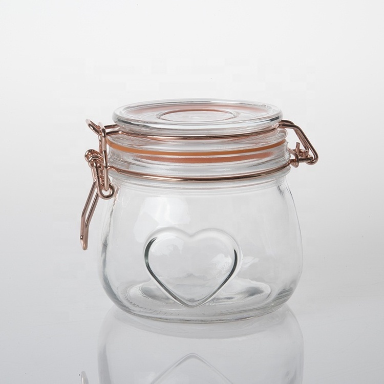 Small Decorative Kitchenware Clear Glass Jars Mason Storage Jars