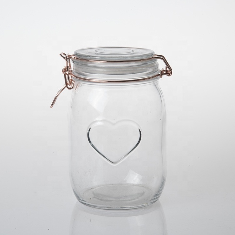 Small Decorative Kitchenware Clear Glass Jars Mason Storage Jars