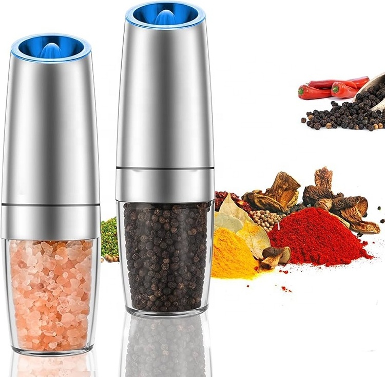 Customization pepper mill and salt grinder nordic rechargeable salt and pepper mill set gravity electric pepper