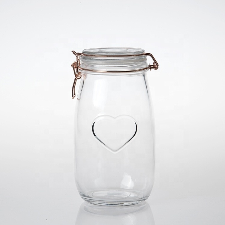 Small Decorative Kitchenware Clear Glass Jars Mason Storage Jars