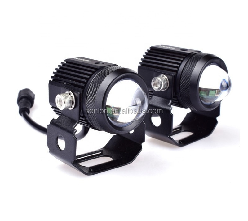 Motorcycle LED Headlights 30W White and Yellow LED Aux Spotlight For Jeep Tractor Truck ATV UTV SUV Boat Driving Fog Lights