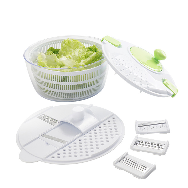 7 in 1 Multi Salad Set Manual 4L Vegetable Slicer Shredder - Mini Carrot Grater - Vegetable Dryer Salad Spinner