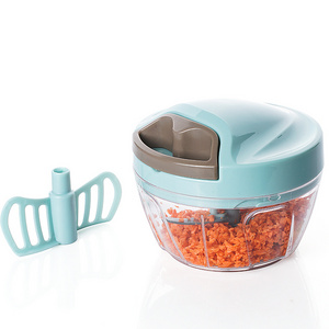 2 in 1 Kitchen Manual Quick Pull Vegetable Garlic Chopper With 3 Blades