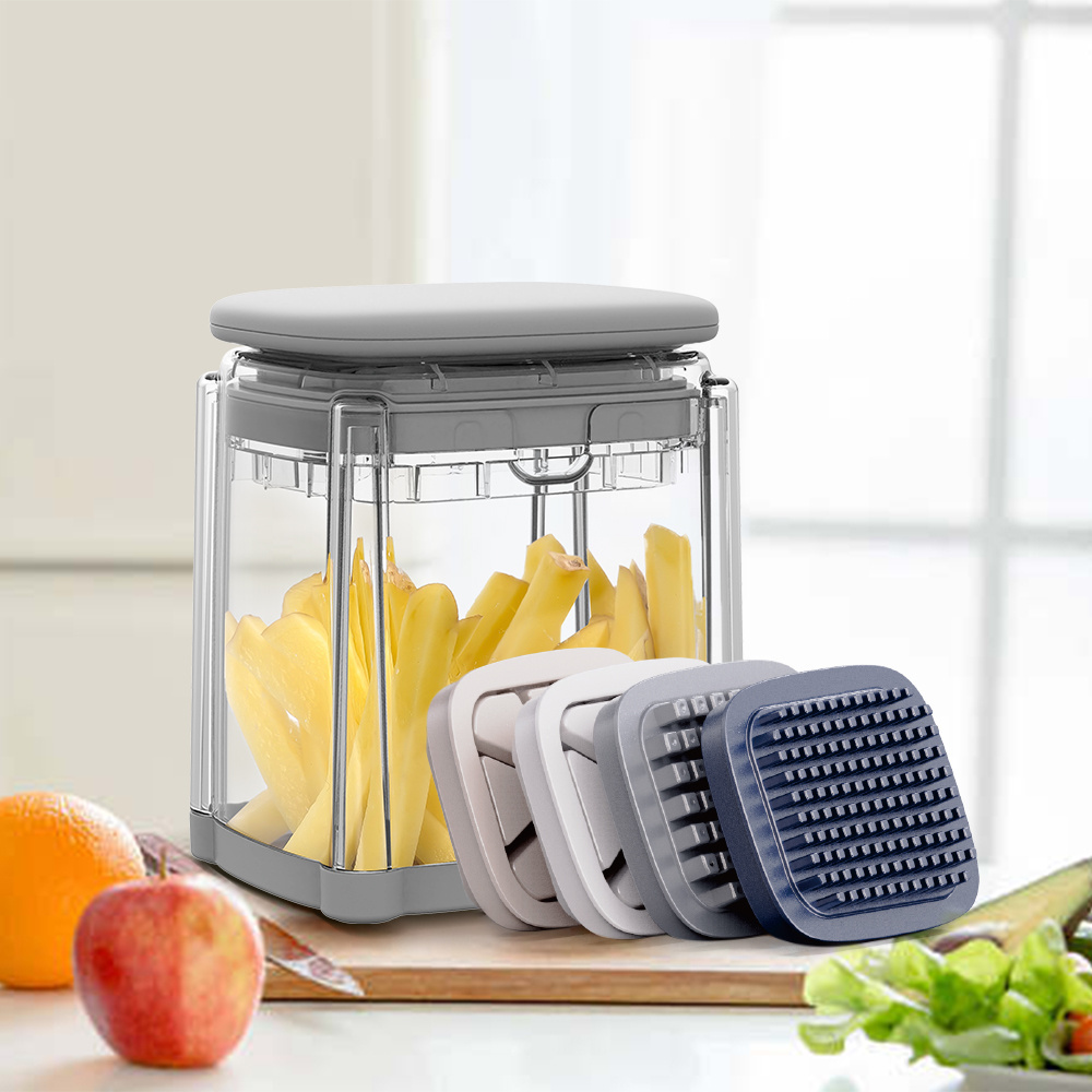 4 In 1 Blade Vegetable Chips Slicer Cut Potato Tomato Onion French Fry Press Cutter Chopper Box