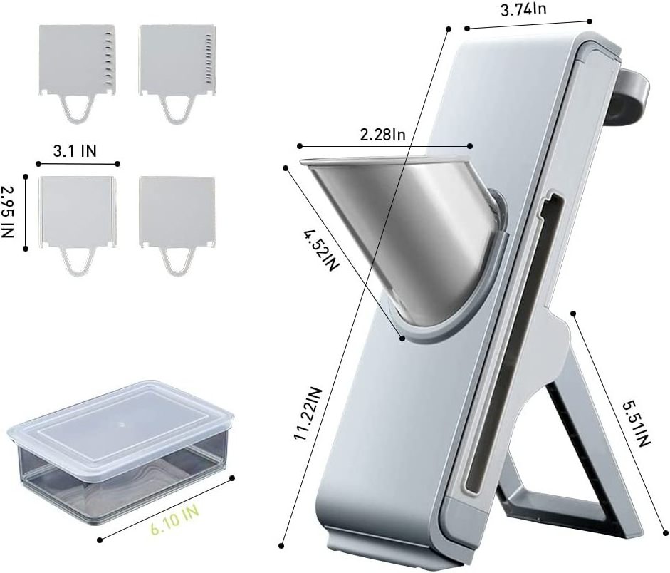 Smile mom 3 in 1 multi-function adjustable mandoline slicer safe vegetable slicer