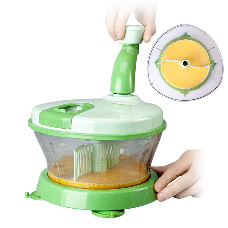 Multifunction Hnad Manual Salad Spinner Vegetable Dryer Food Processor with Chopper