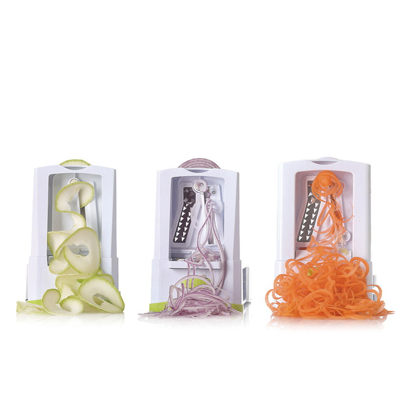 5 in 1 Multi Kitchen Ribbon & Curly Cutter - Slicer Angel Hair - Thick & Thin Spiral Slicer- Veggie Spiralizer