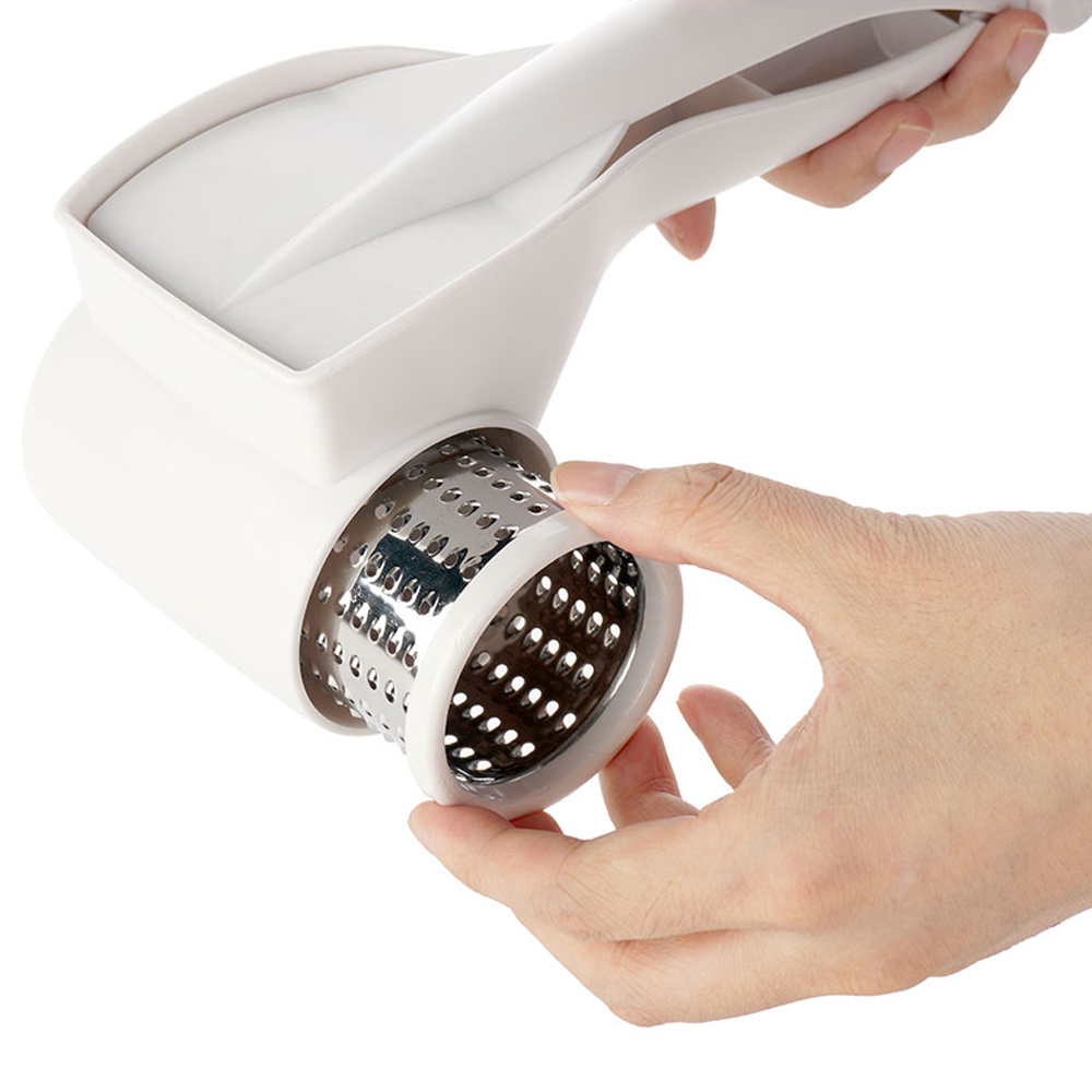 Kitchen Manual Vegetable Rotary Drum Grater Stainless Steel Hand Mini Cheese Butter Grater