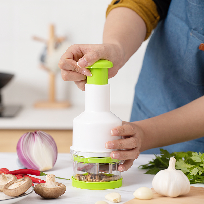 Super September Multifunctional Manual Garlic Onion Press Chopper Crusher Food Cutter Vegetable Slicer Peeler Mincer