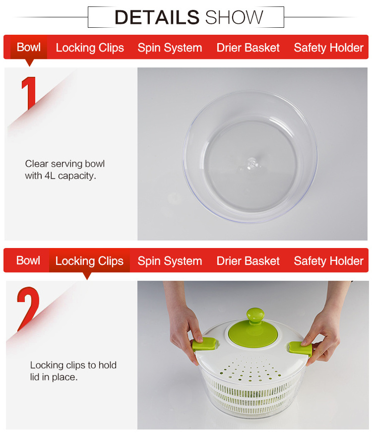 7 in 1 Multi Salad Set Manual 4L Vegetable Slicer Shredder - Mini Carrot Grater - Vegetable Dryer Salad Spinner