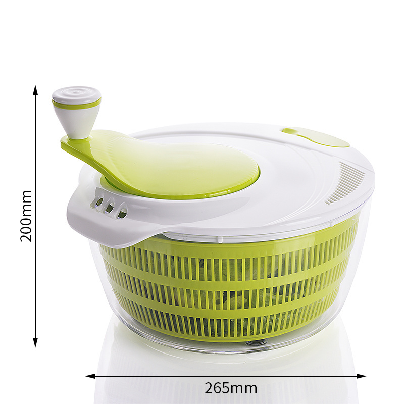 Multifunction Manual Salad Spinner Eco-Friendly Plastic Vegetable Washer with Good Grips for Kitchen Use