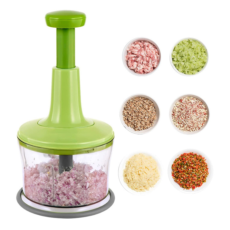 kitchen meat grinder veggies garlic onion cutter food processor manual push hand press vegetable chopper