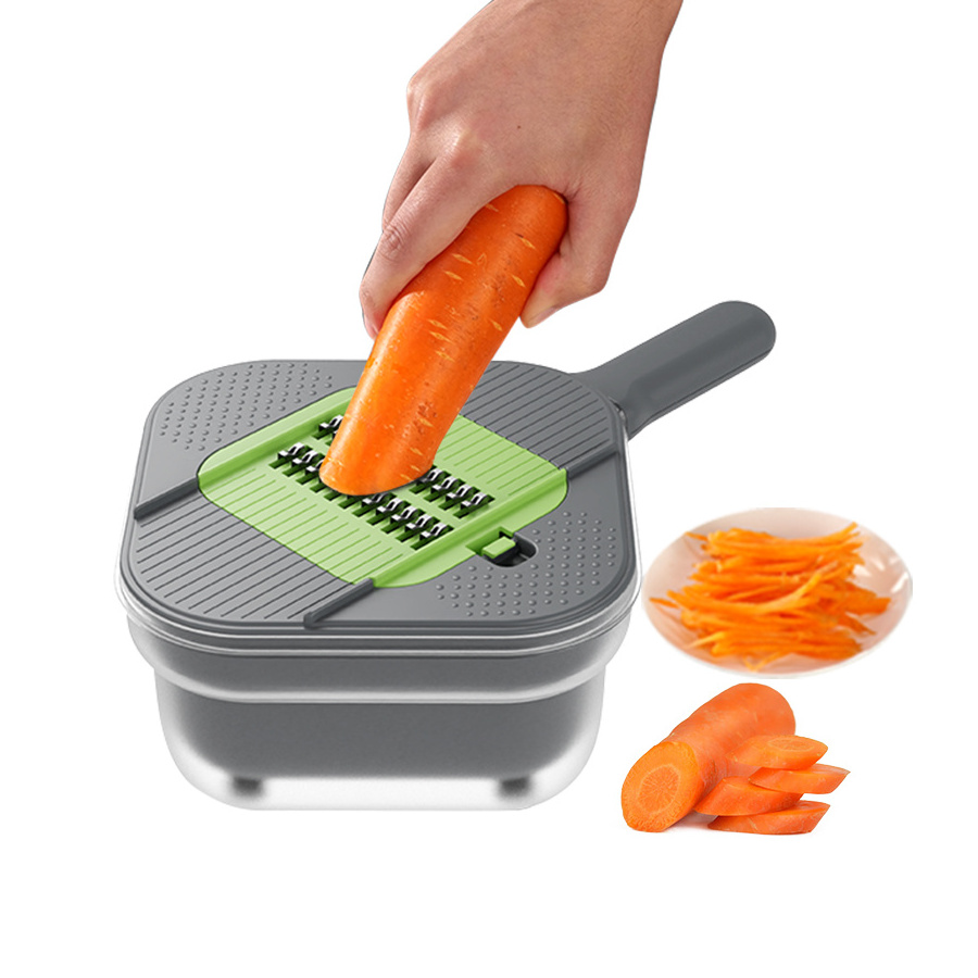 Kitchen Salad Tools Manual Vegetable Cutter Fruit Vegetable Washer Drainer Handle Garlic Cheese Grater Slicer Julienne Shredder